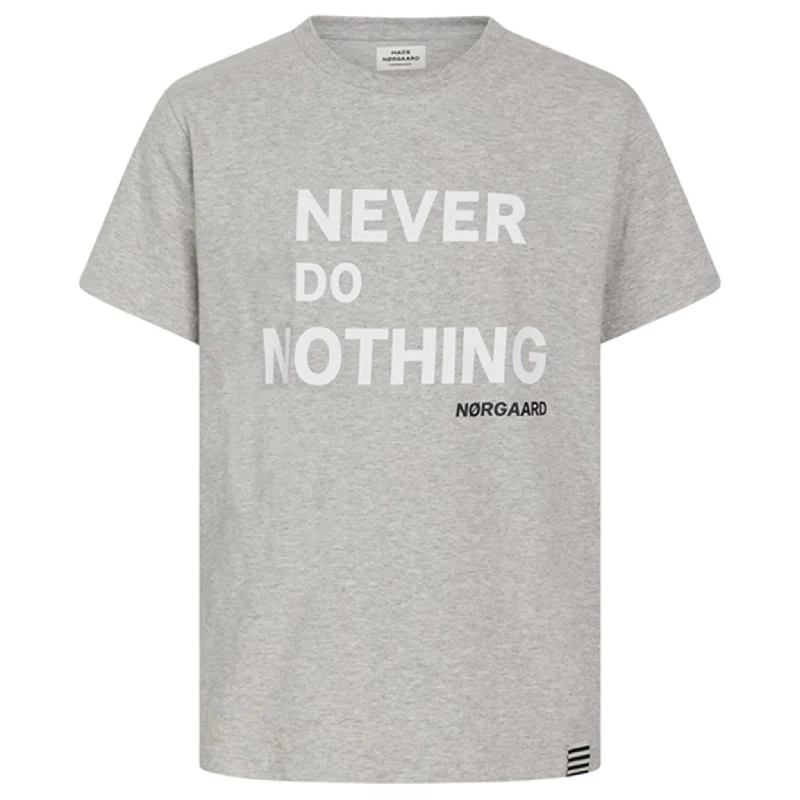 Mads Nørgaard NDN Thorlino T-Shirt Light Grey Melange