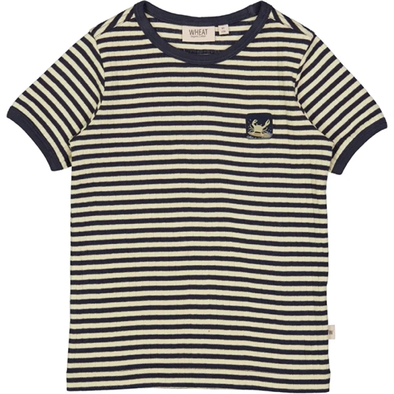 Wheat Midnight Stripe Surfcrab Badge T-shirt