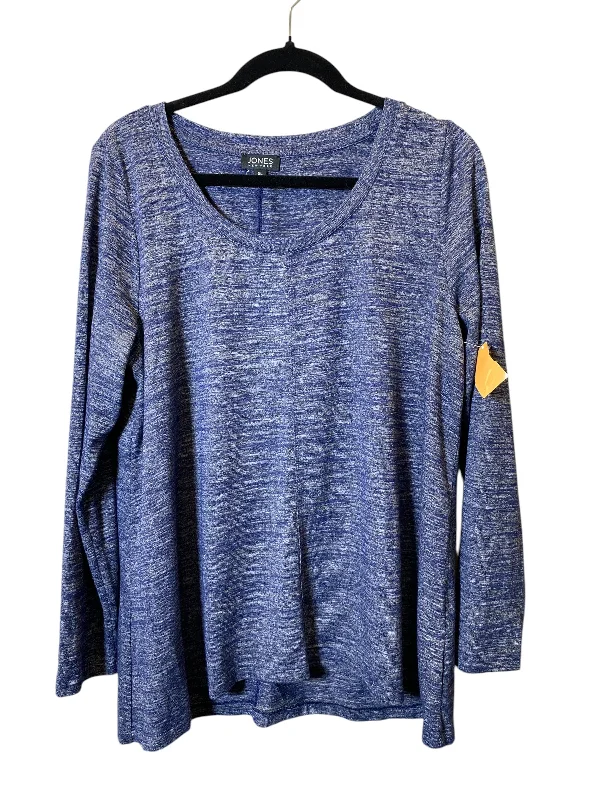 Top Long Sleeve Basic By Jones New York In Blue, Size: Xl