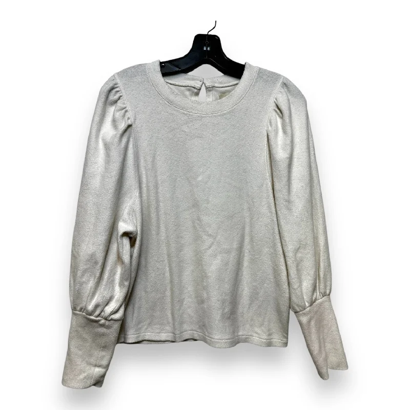 Top Long Sleeve Basic By Madewell In White, Size: M