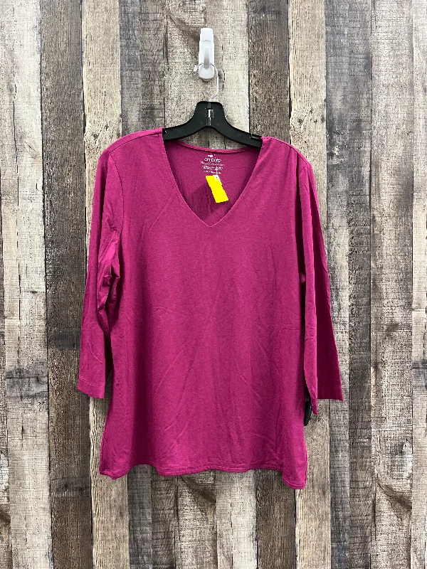 Top Long Sleeve By Chicos In Purple, Size: L