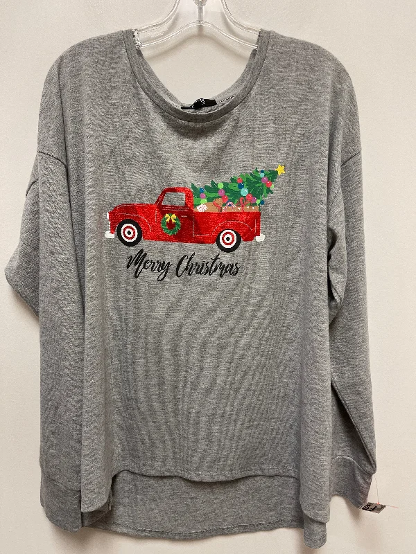 Top Long Sleeve By Clothes Mentor In Christmas, Size: 2x