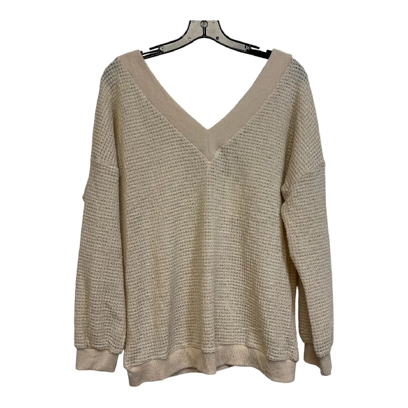 Top Long Sleeve By Clothes Mentor In Wheat, Size: M