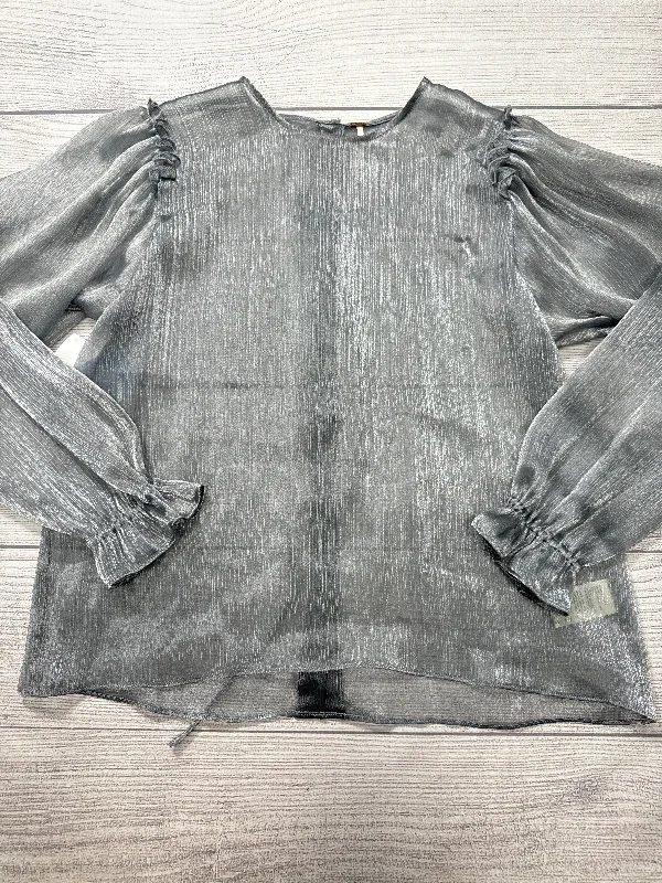 Top Long Sleeve By Free People In Silver, Size: L