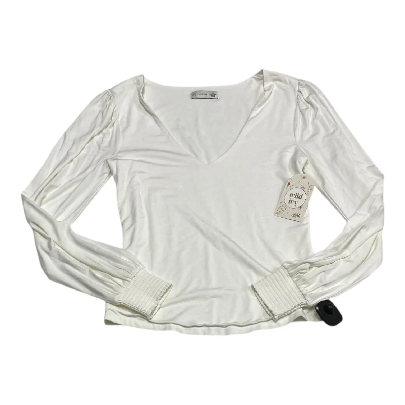 Top Long Sleeve By Gentle Fawn In White, Size: Xs