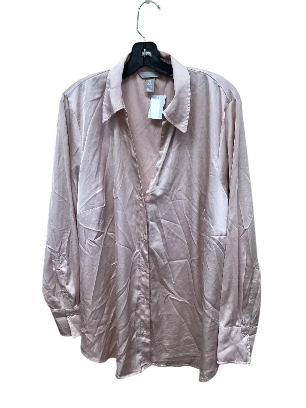 Top Long Sleeve By H&m In Pink, Size: Xl