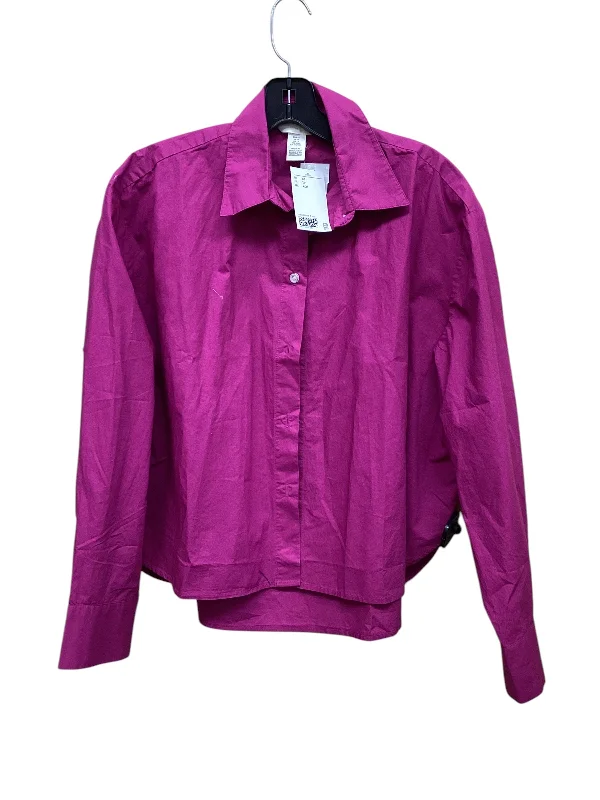 Top Long Sleeve By H&m In Purple, Size: Xs