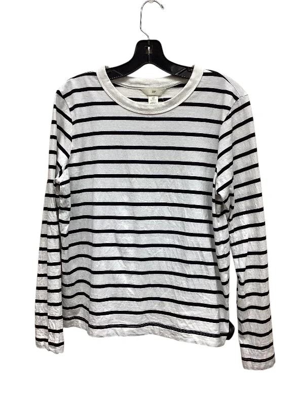 Top Long Sleeve By H&m In Striped Pattern, Size: M