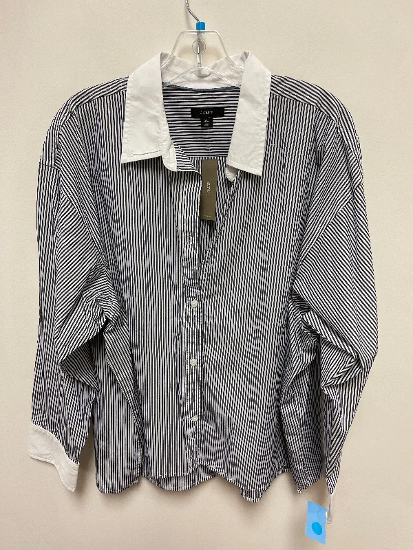 Top Long Sleeve By J. Crew In Striped Pattern, Size: 2x