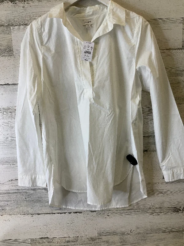 Top Long Sleeve By J. Crew In White, Size: M