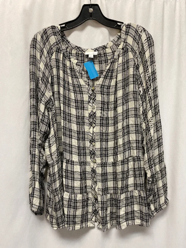 Top Long Sleeve By J. Jill In Tan, Size: Xl