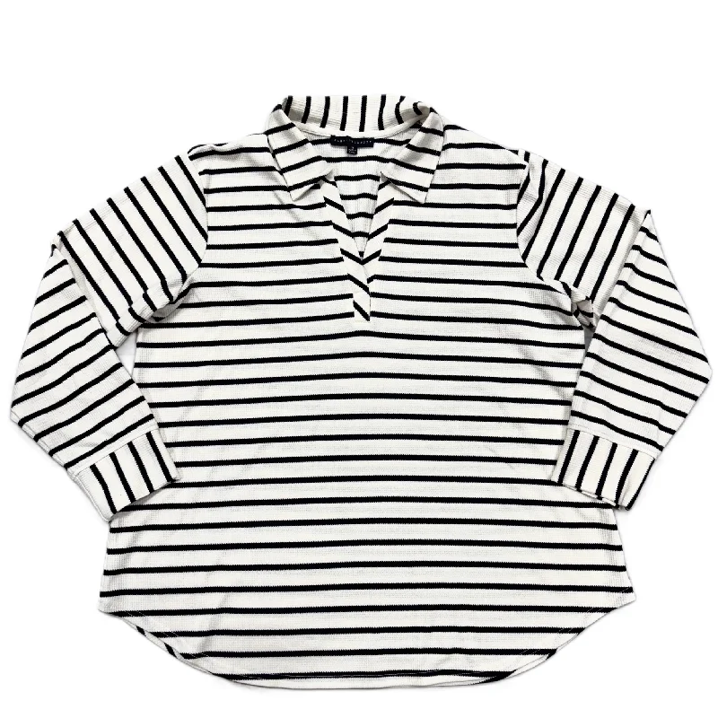 Top Long Sleeve By Jane And Delancey In Striped Pattern, Size: 1x