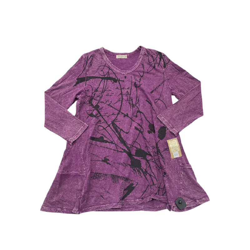 Top Long Sleeve By Jess And Jane In Purple, Size: Xl