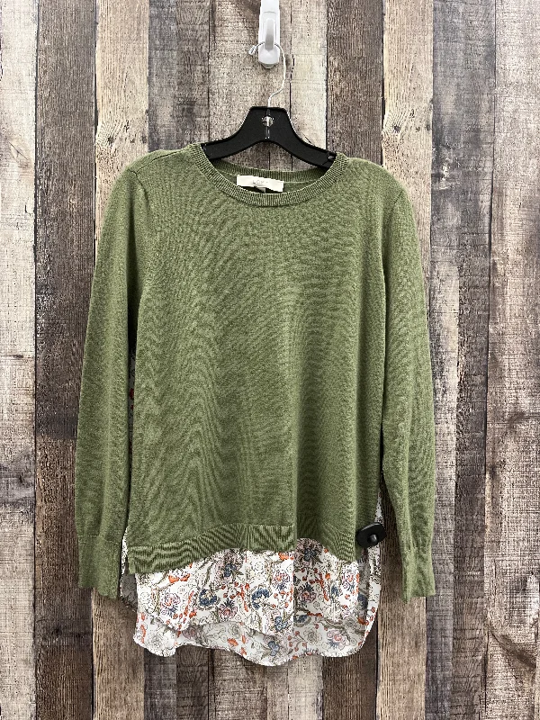 Top Long Sleeve By Loft In Green, Size: M