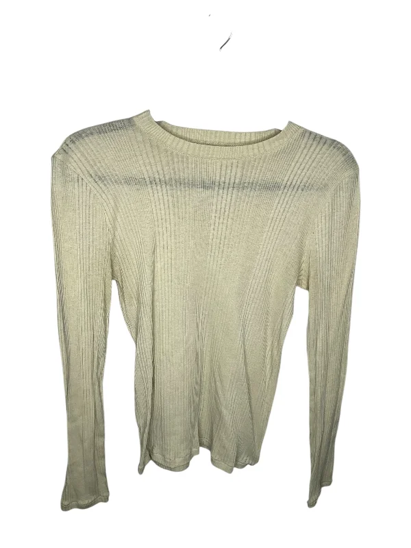 Top Long Sleeve By Madewell In Green, Size: L