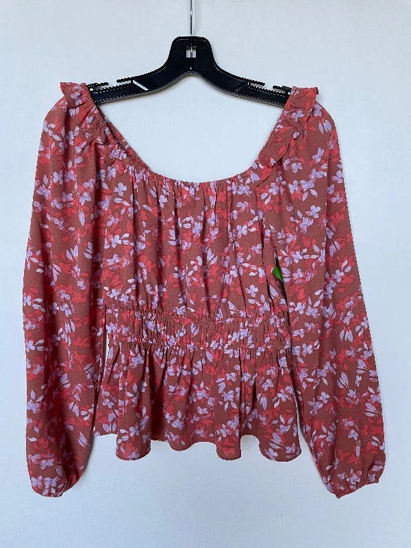 Top Long Sleeve By Nine West Apparel In Floral Print, Size: Xs