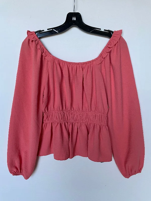 Top Long Sleeve By Nine West Apparel In Pink, Size: Xs