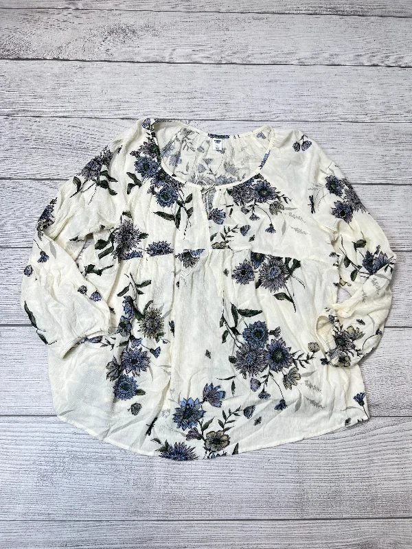 Top Long Sleeve By Old Navy In Floral Print, Size: Xl