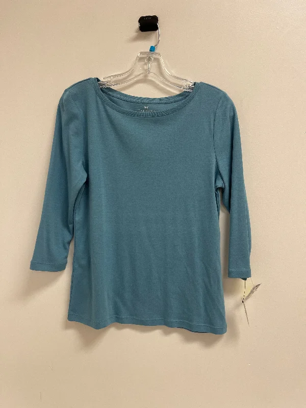 Top Long Sleeve By Talbots In Blue, Size: M