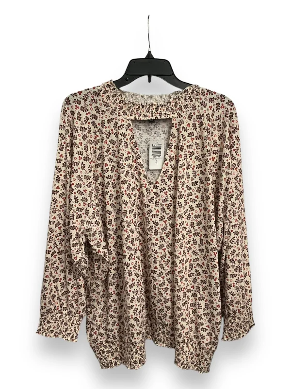 Top Long Sleeve By Torrid In Floral Print, Size: 4x