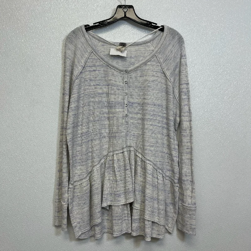 Top Long Sleeve By We The Free In Blue, Size: L