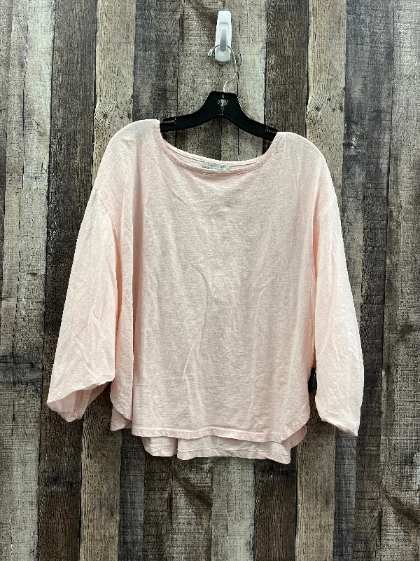 Top Long Sleeve By World Market In Pink, Size: S