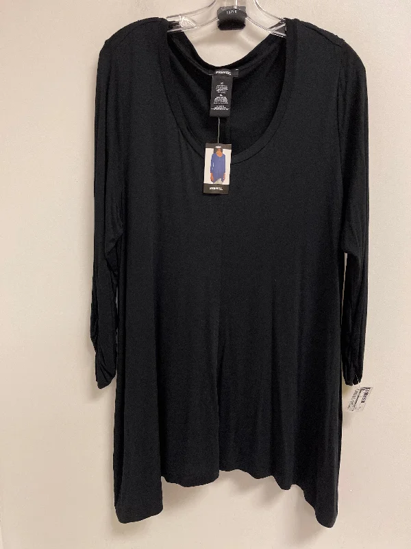 Tunic Long Sleeve By Premise In Black, Size: Xl