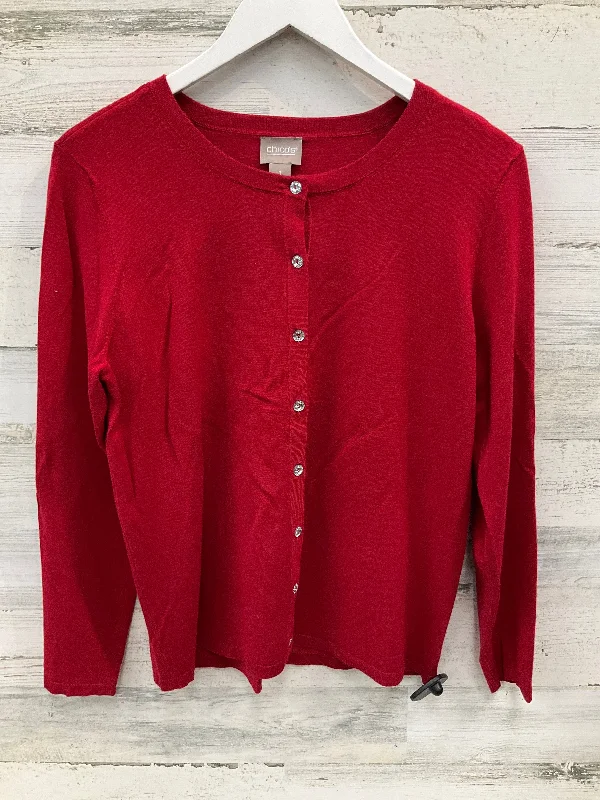 Cardigan By Chicos In Red, Size: M