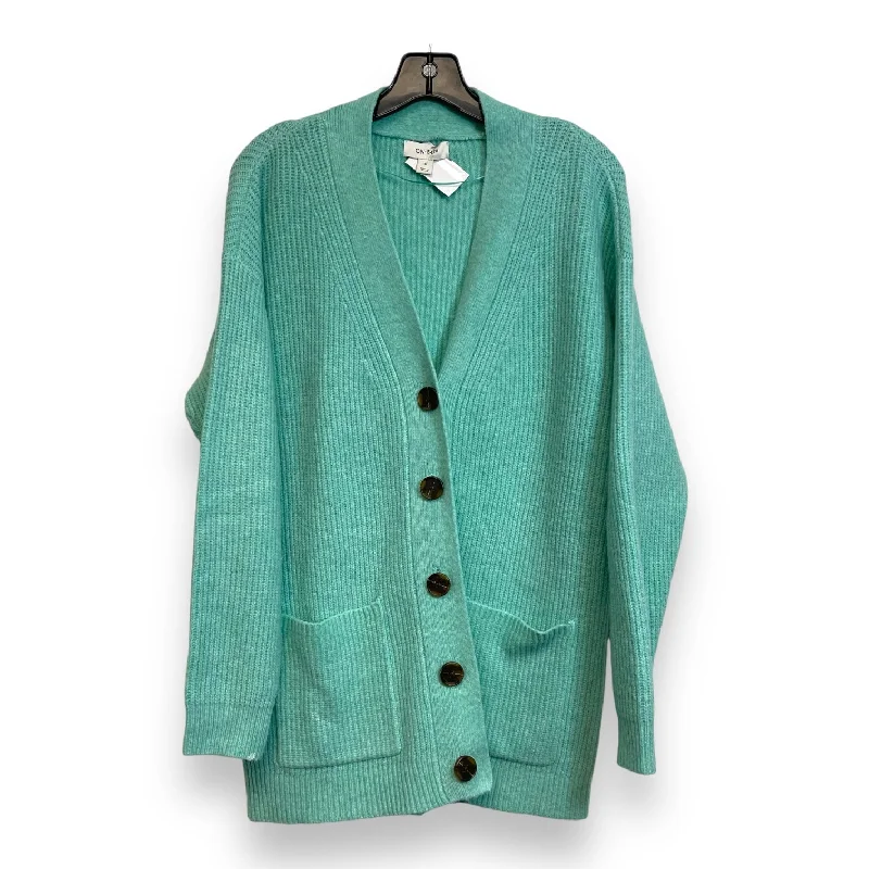 Cardigan By Clothes Mentor In Teal, Size: S