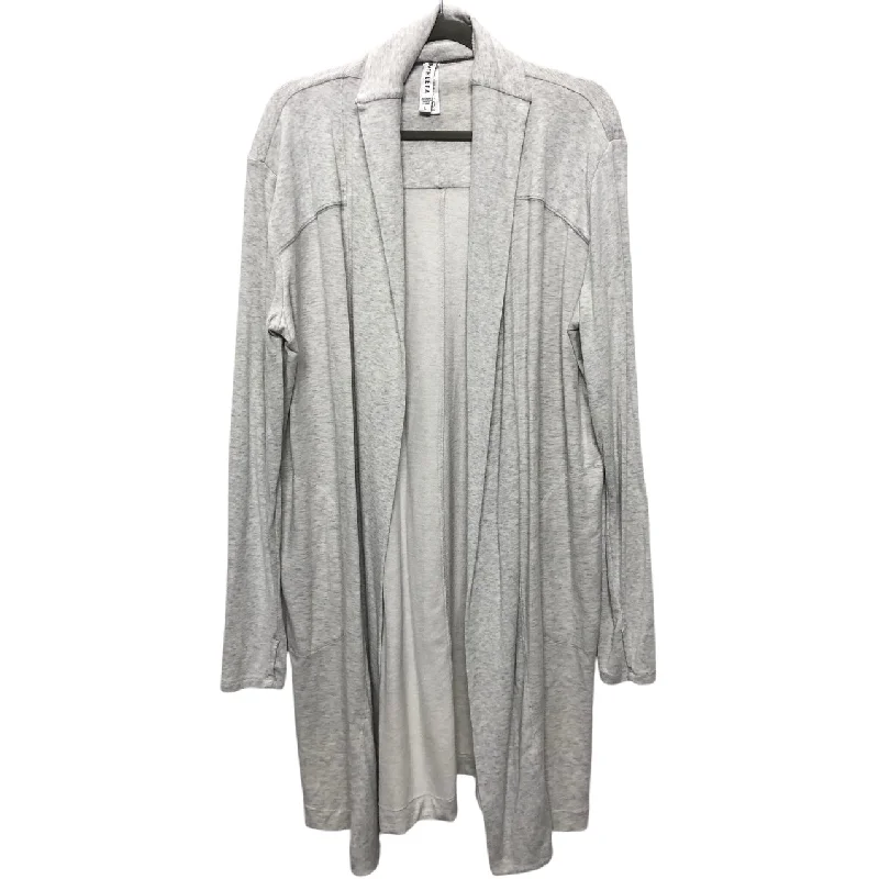 Sweater Cardigan By Athleta In Grey & White, Size: L