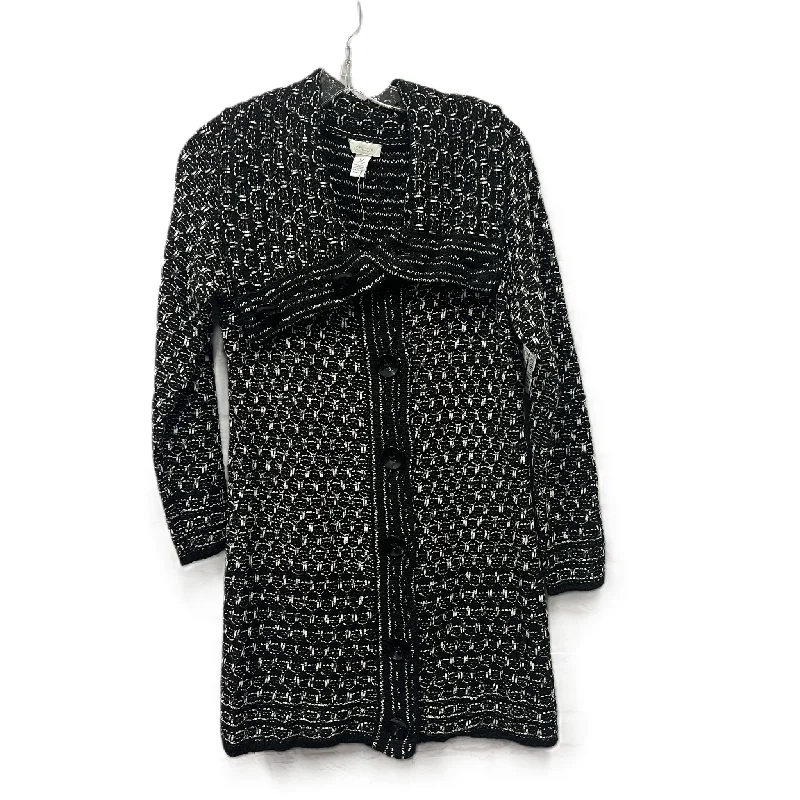 Sweater Cardigan By Chicos In Black, Size: S