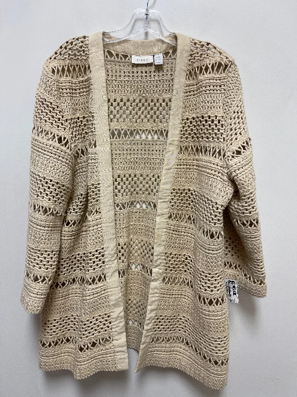 Sweater Cardigan By Chicos In Cream, Size: Xl