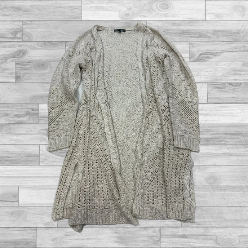 Sweater Cardigan By Clothes Mentor In Tan, Size: M