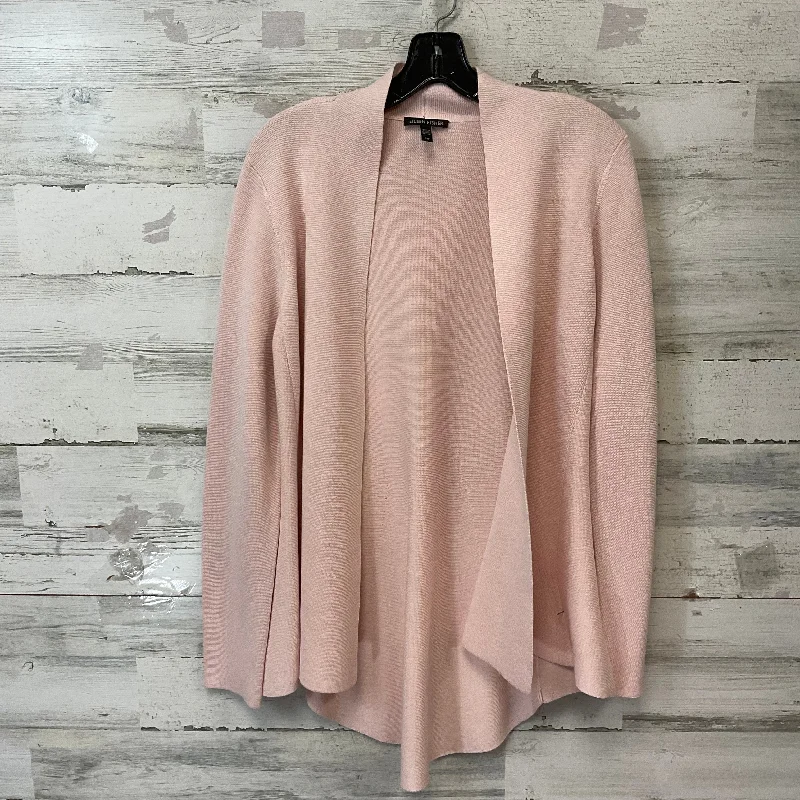 Sweater Cardigan By Eileen Fisher In Pink, Size: S