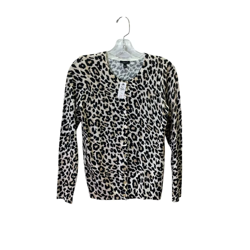 Sweater Cardigan By Talbots In Animal Print, Size:Sp