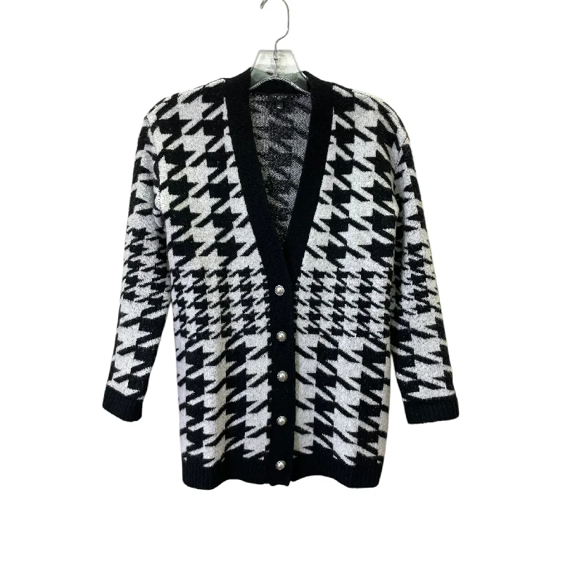 Sweater Cardigan By Talbots In Black & White, Size:Xsp