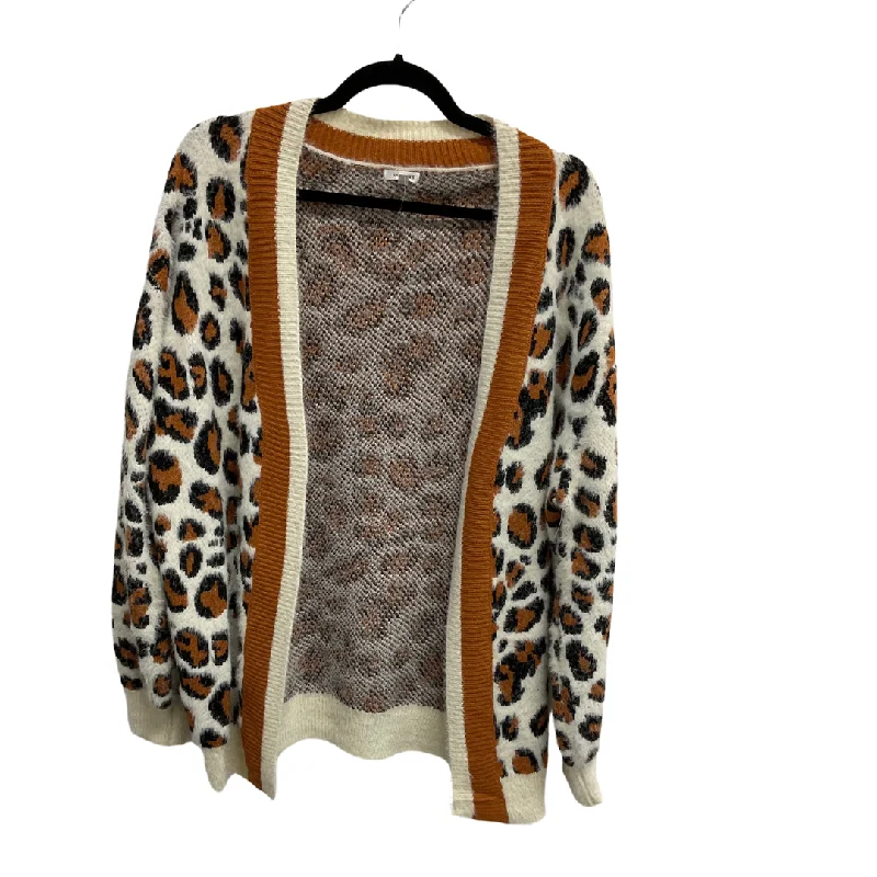 Cardigan By En Creme In Animal Print, Size: L