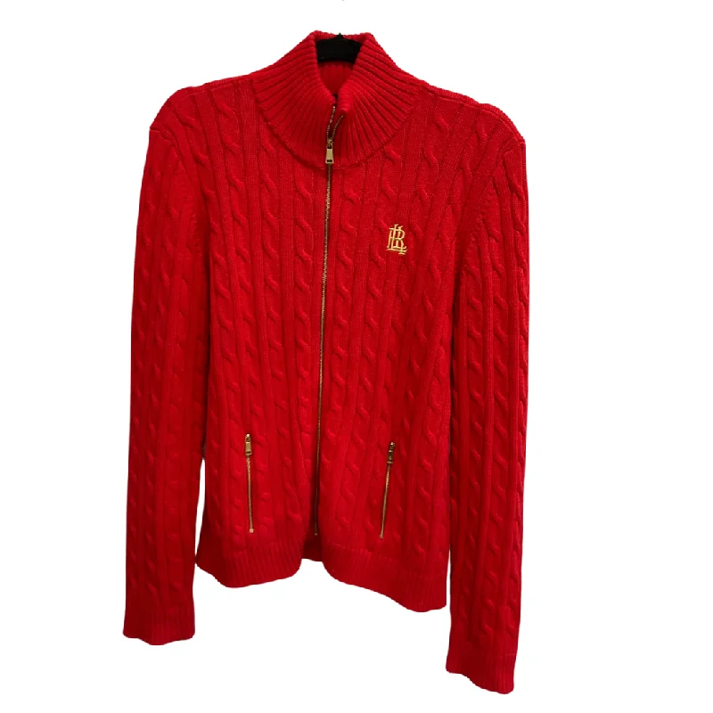 Cardigan By Lauren By Ralph Lauren In Red, Size: Xl