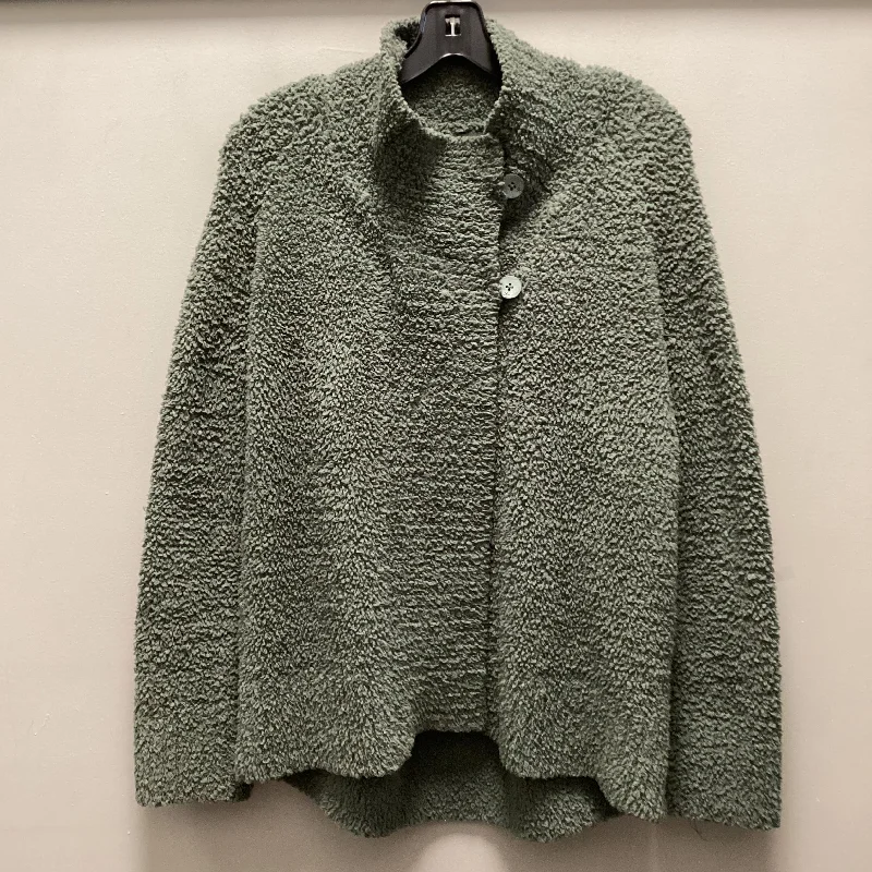 Sweater Cardigan By Barefoot Dreams In Green, Size: L