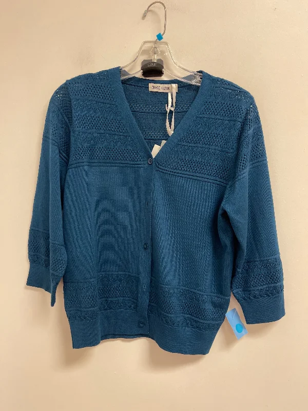 Sweater Cardigan By Grace Karin In Blue, Size: S