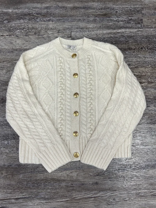 Sweater Cardigan By J. Crew In Cream, Size: M