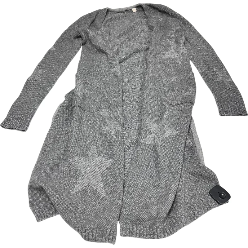 Sweater Cardigan By Knitted And Knotted In Grey, Size: Xs