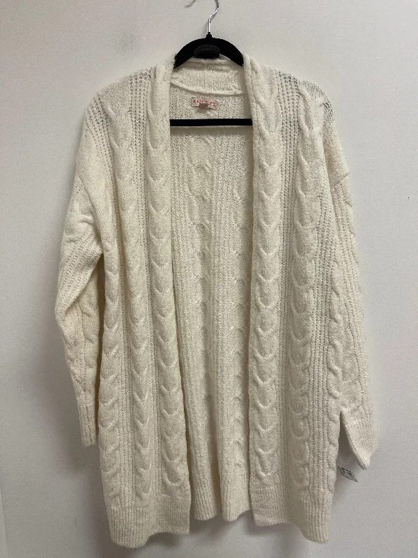 Sweater Cardigan By Knox Rose In Cream, Size: Xs