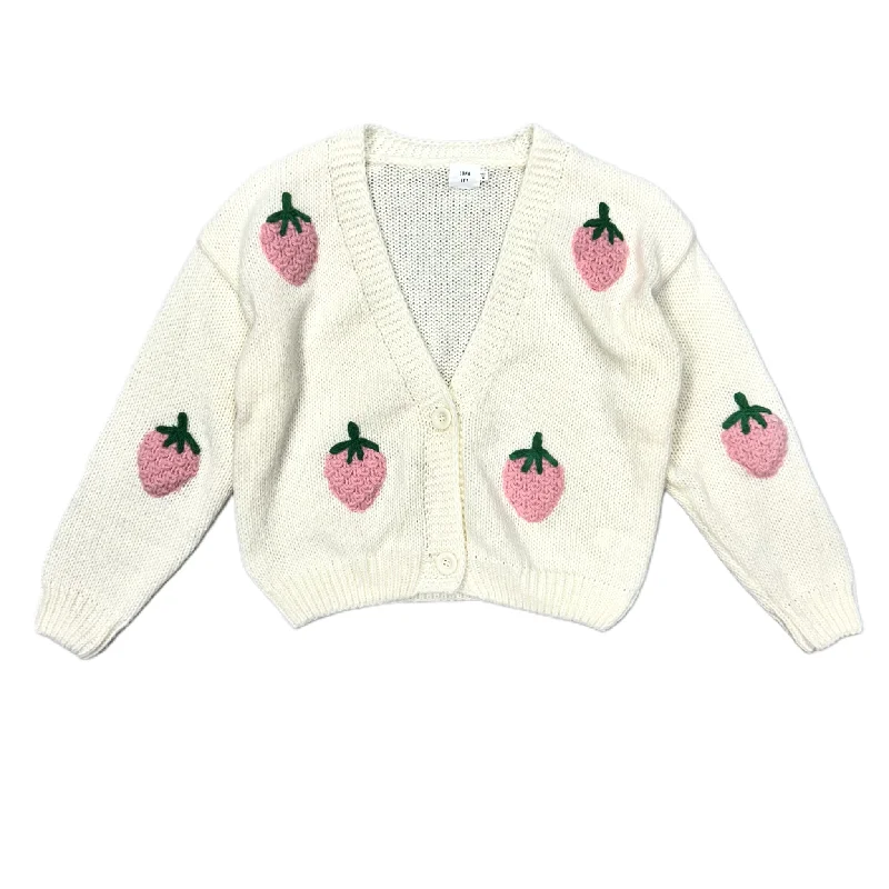 Sweater Cardigan By Luna Ivy In Cream, Size: M