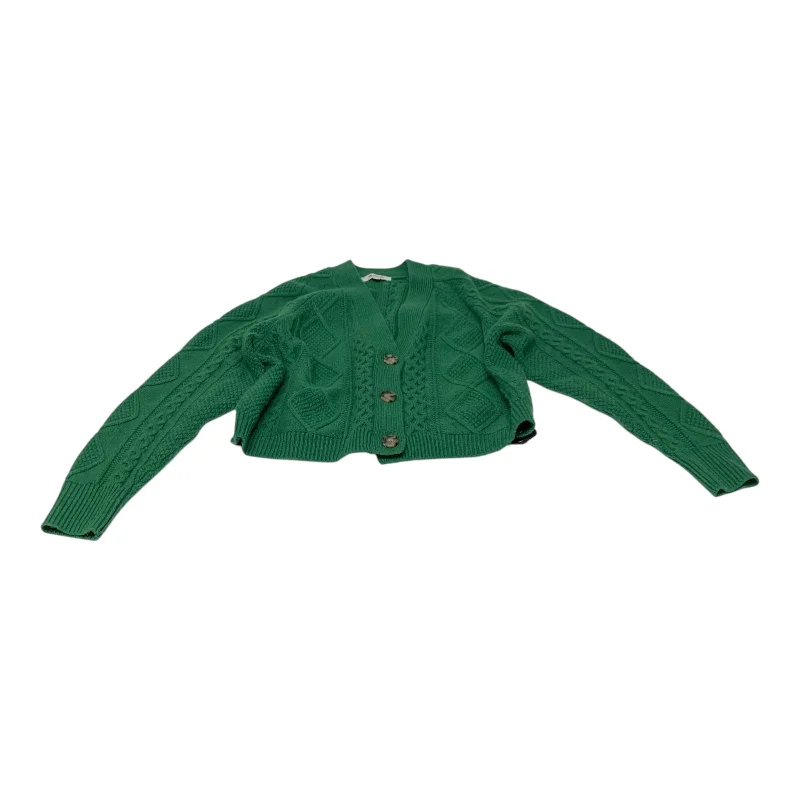 Sweater Cardigan By Madewell In Green, Size: S