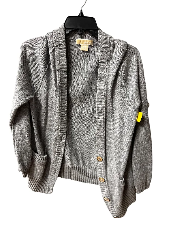 Sweater Cardigan By Michael By Michael Kors In Grey, Size: M