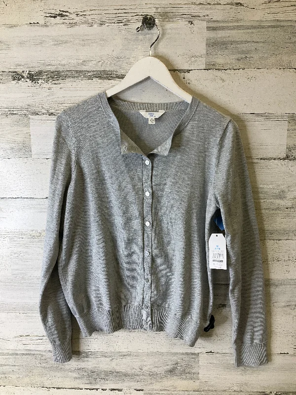 Sweater Cardigan By Time And Tru In Grey, Size: M