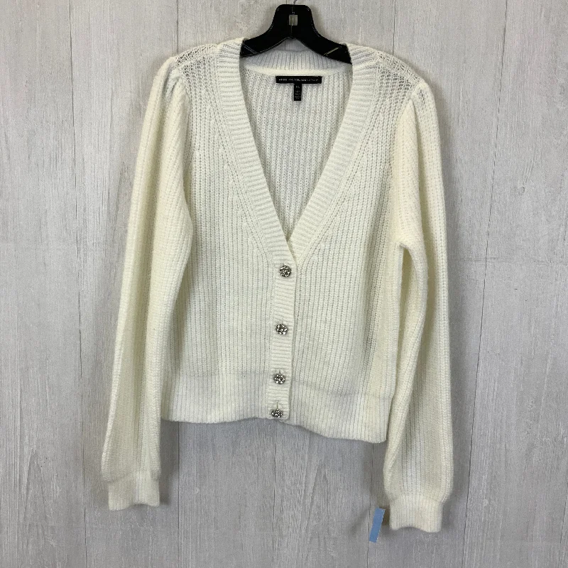 Sweater Cardigan By White House Black Market In White, Size: Xl