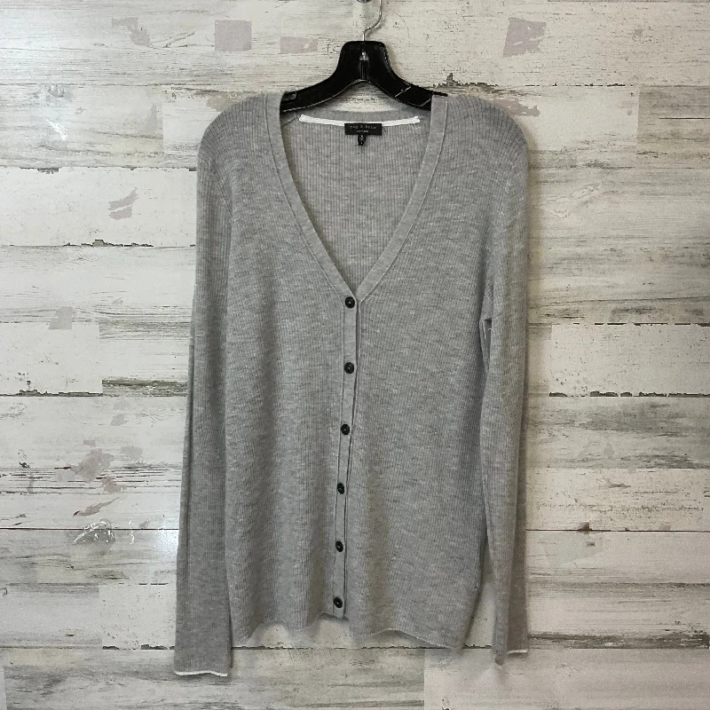 Sweater Cardigan Cashmere By Rag And Bone In Grey, Size: M