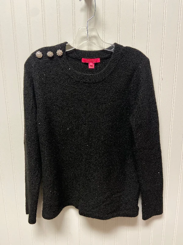 Sweater Cardigan Designer By Lilly Pulitzer In Black, Size: L